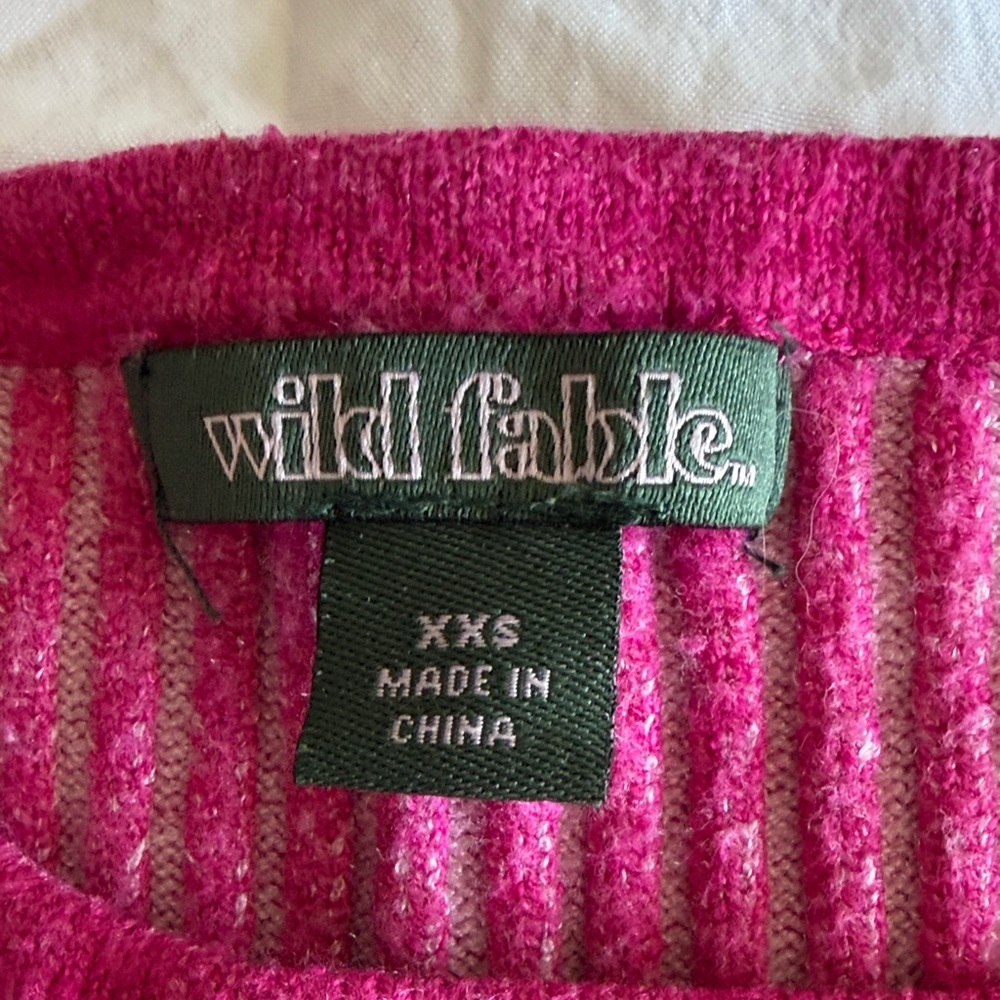 Wild Fable Fuchsia Ribbed Crop Top - Picture 2 of 3